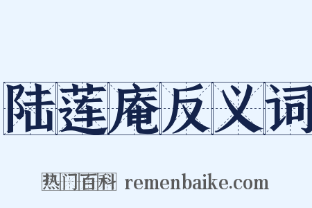 陆莲庵反义词是什么意思的图片